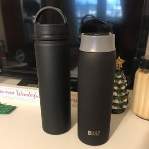 Two Black Water Bottles